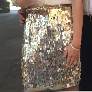 Gold sequin French Connection skirt